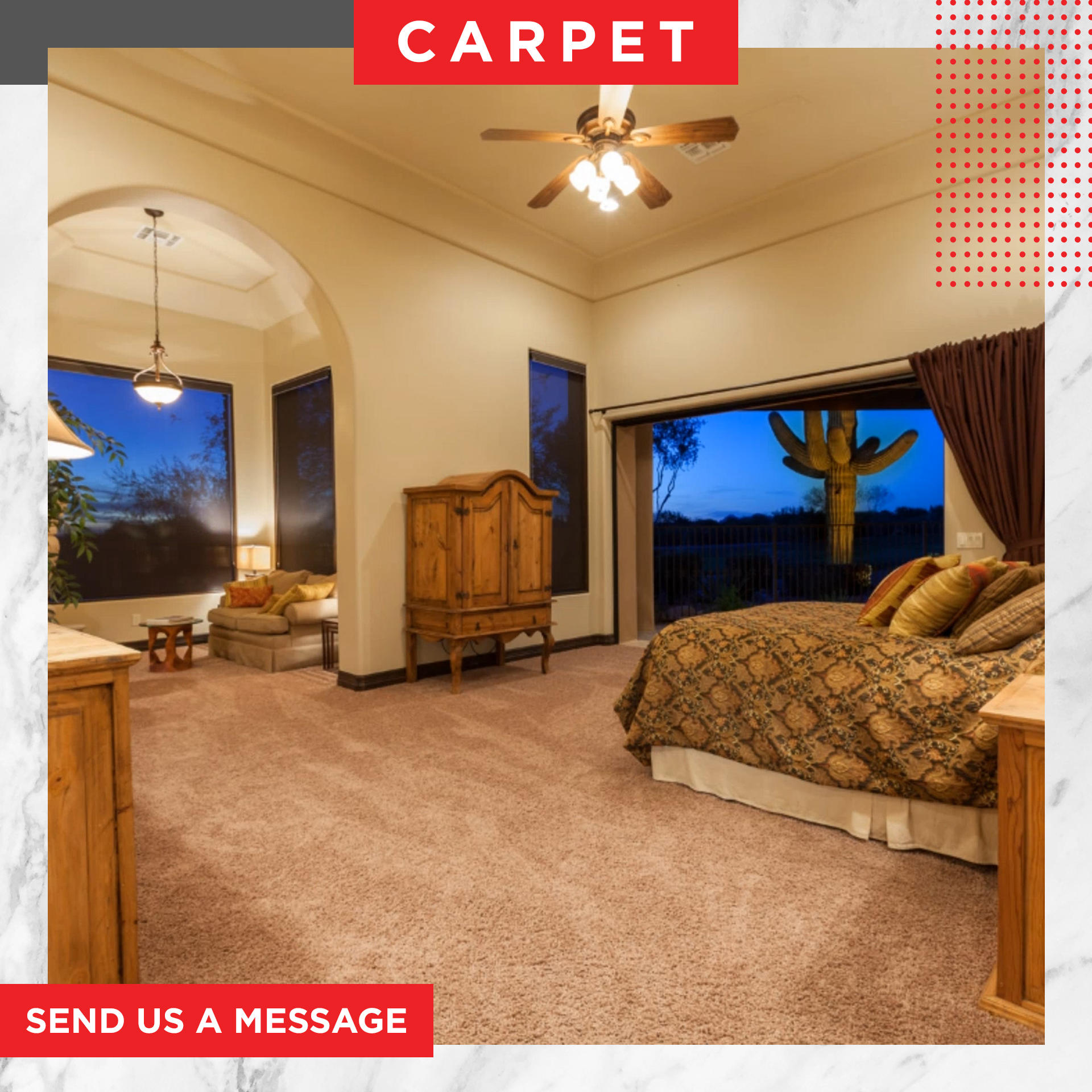We can't get over with this install!  We tore out the old flooring and replaced it with this carpet product. It looks flawless in this bedroom! Call Home Solutionz Today For Your Flooring Project <(480) 463-4517>. Home Solutionz - Phoenix is Licensed, Bonded, and Insured. Home Solutionz offers 12 - 24 Months 0% Financing Through Wells Fargo. Home Solutionz Phoenix - 4645 S 36th St Phoenix, AZ 85040 United States  Carpet  FloorInstallation  Flooring (Disclaimer: flooring on photos aren't actual products of Home Solutionz but these are what we can offer)