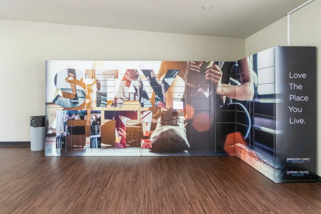 Package Locker in Fitness Center 