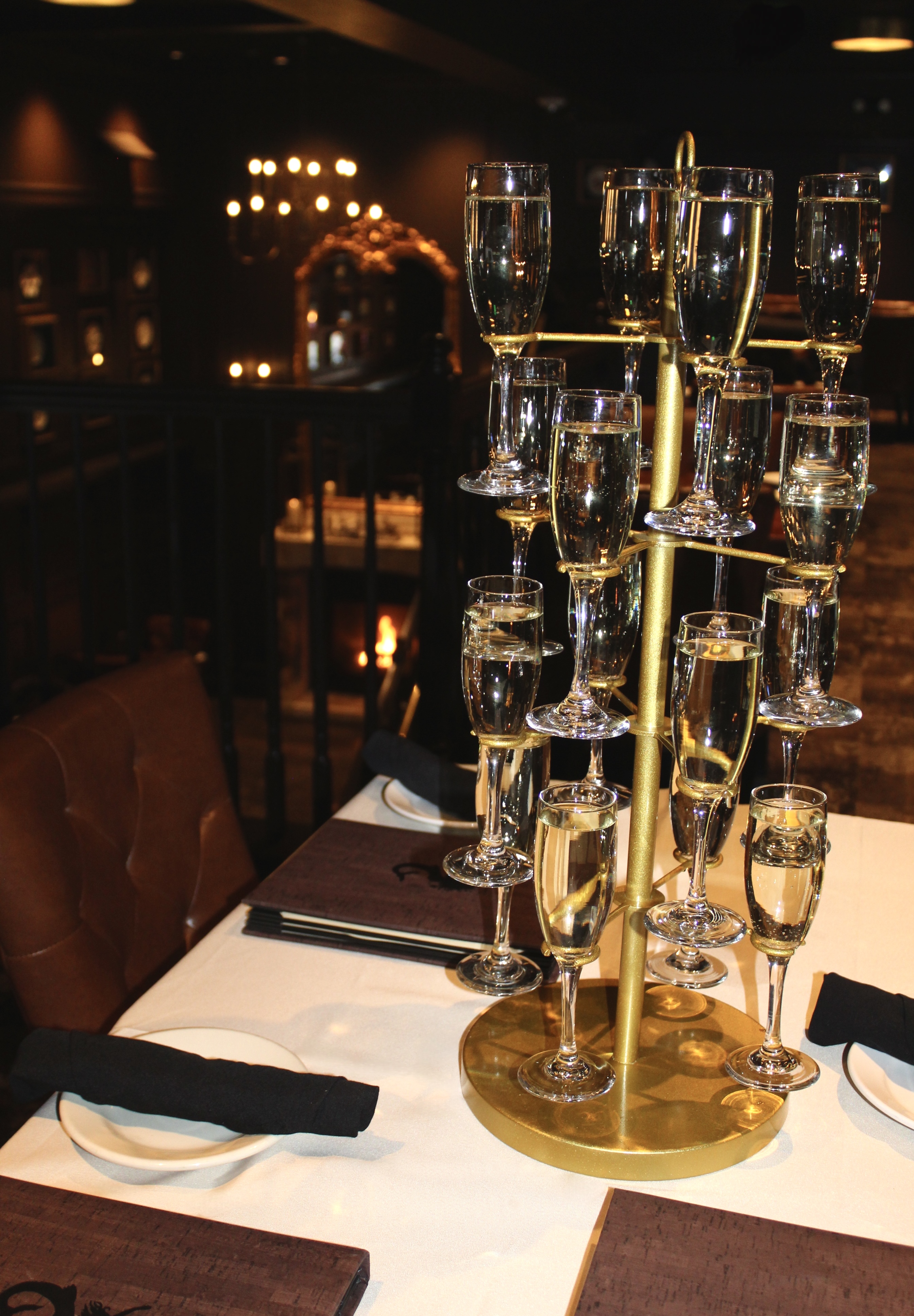 Champagne Tower for Mama's Private Dining 