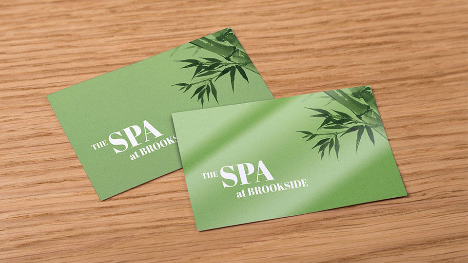 Example glossy luster business card.