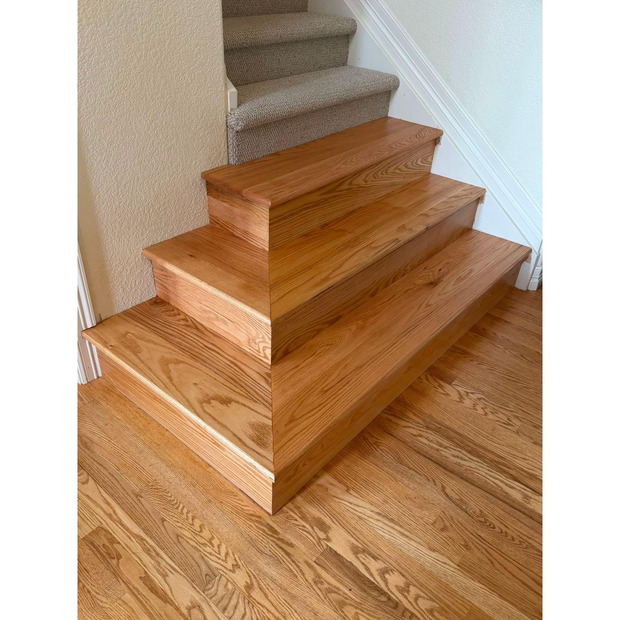 Oak stair install - On Top Flooring LLC