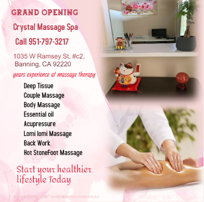 Our traditional full body massage in Banning, CA 
includes a combination of different massage therapies like 
Swedish Massage, Deep Tissue, Sports Massage, Hot Oil Massage
at reasonable prices.