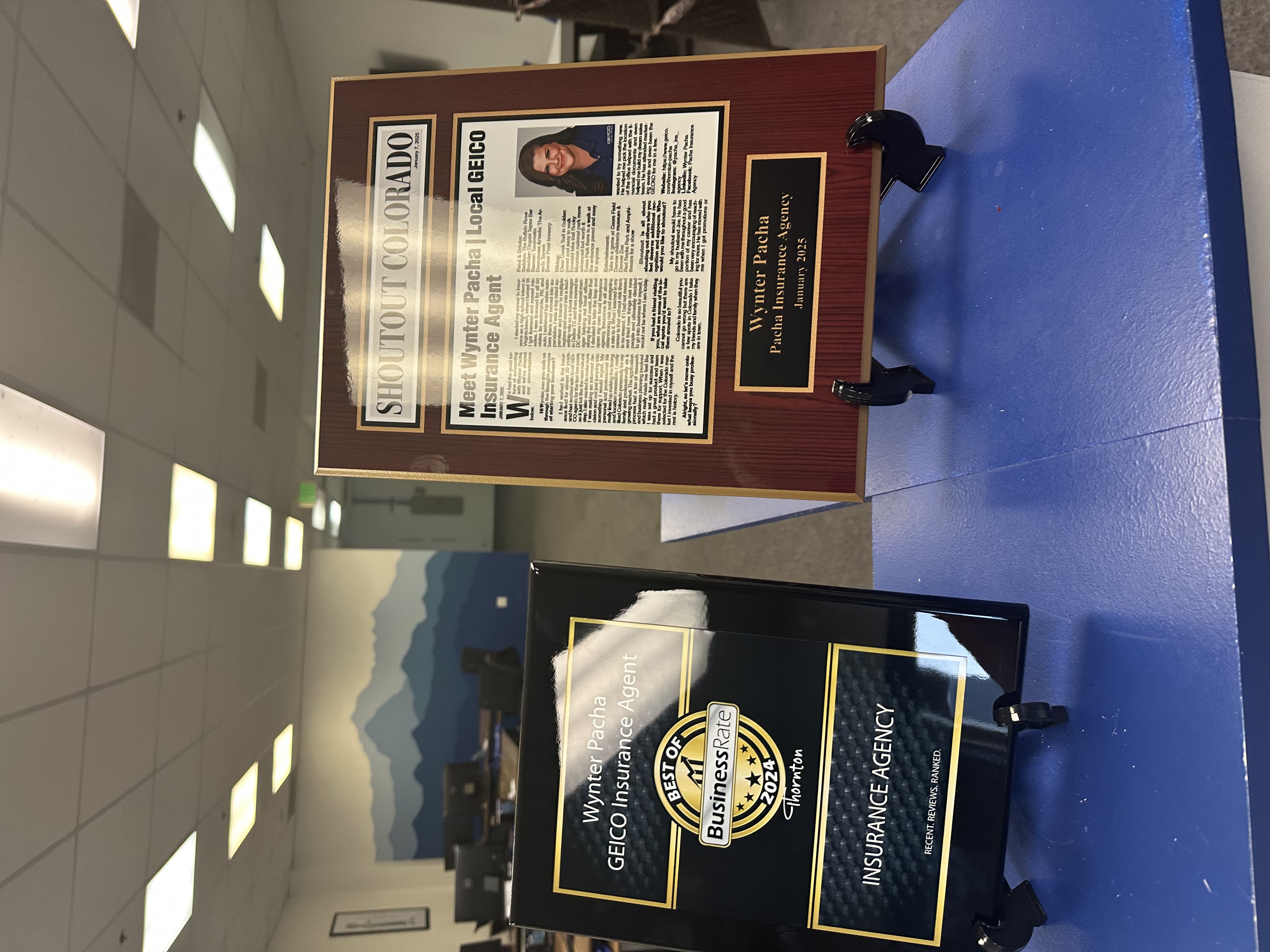 Awards we received best of business rate Thornton for 2024 and 2025 goin for 2026 this year as well.