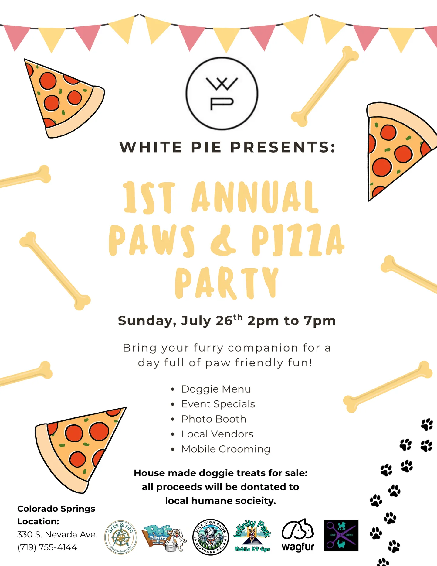 Image of Local Pet Event White Pie Presents: 1st Annual Paws & Pizza Party Nearby