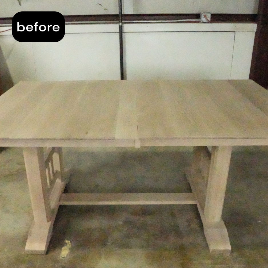 Massive table stripped - before
