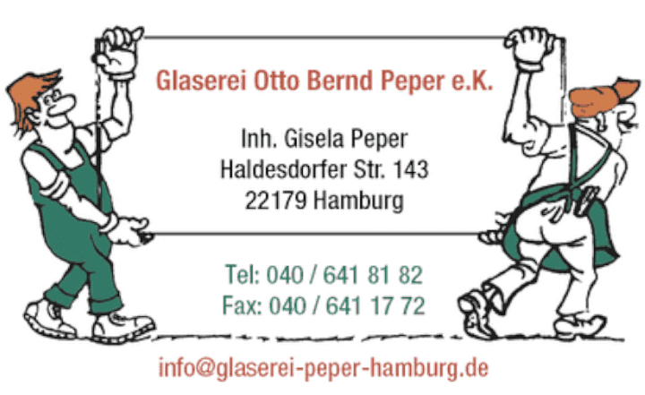 Logo Glaserei Peper in Hamburg