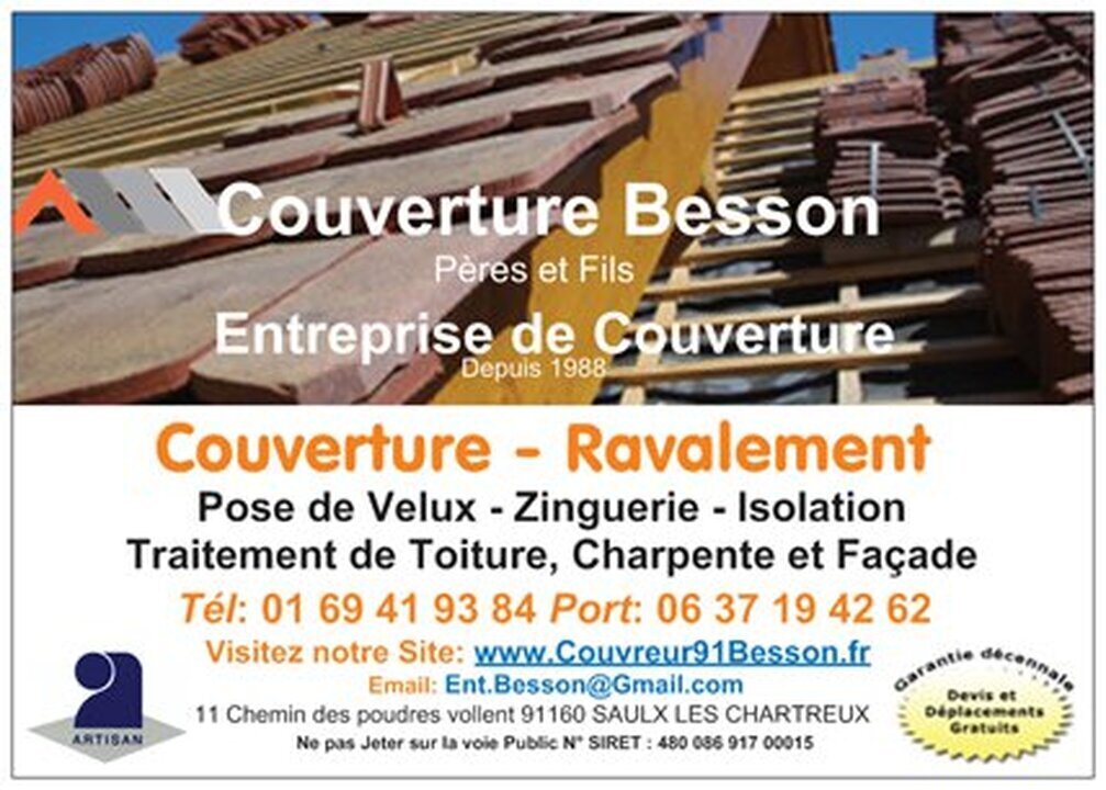 Images Couvreur 91- Besson Rénovations