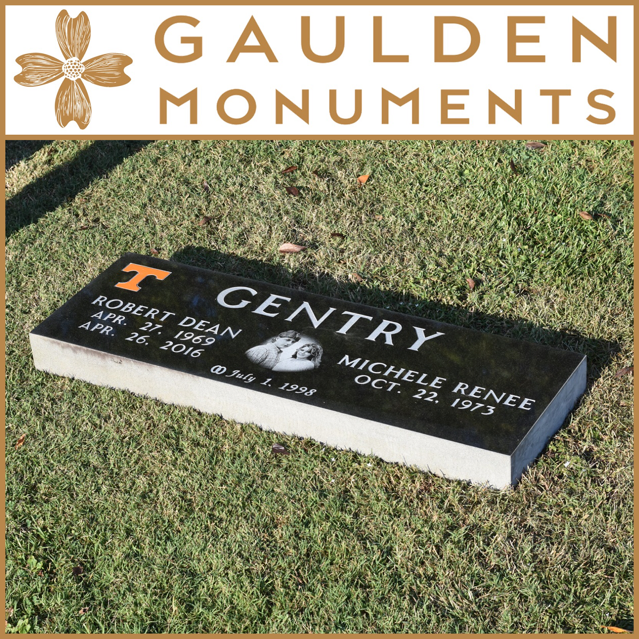grave marker made by gaulden monuments