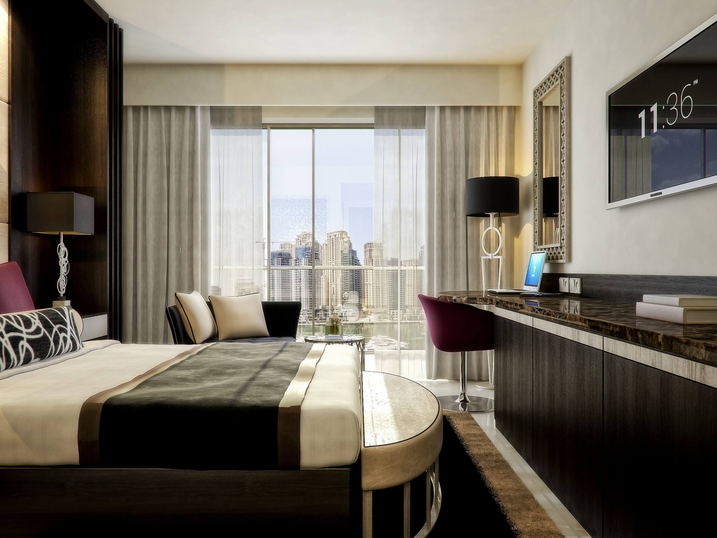 Deluxe Room with Balcony at Millennium Place Marina Millennium Place Marina Dubai 04 550 8100