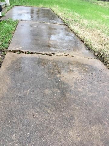 Uneven concrete - before