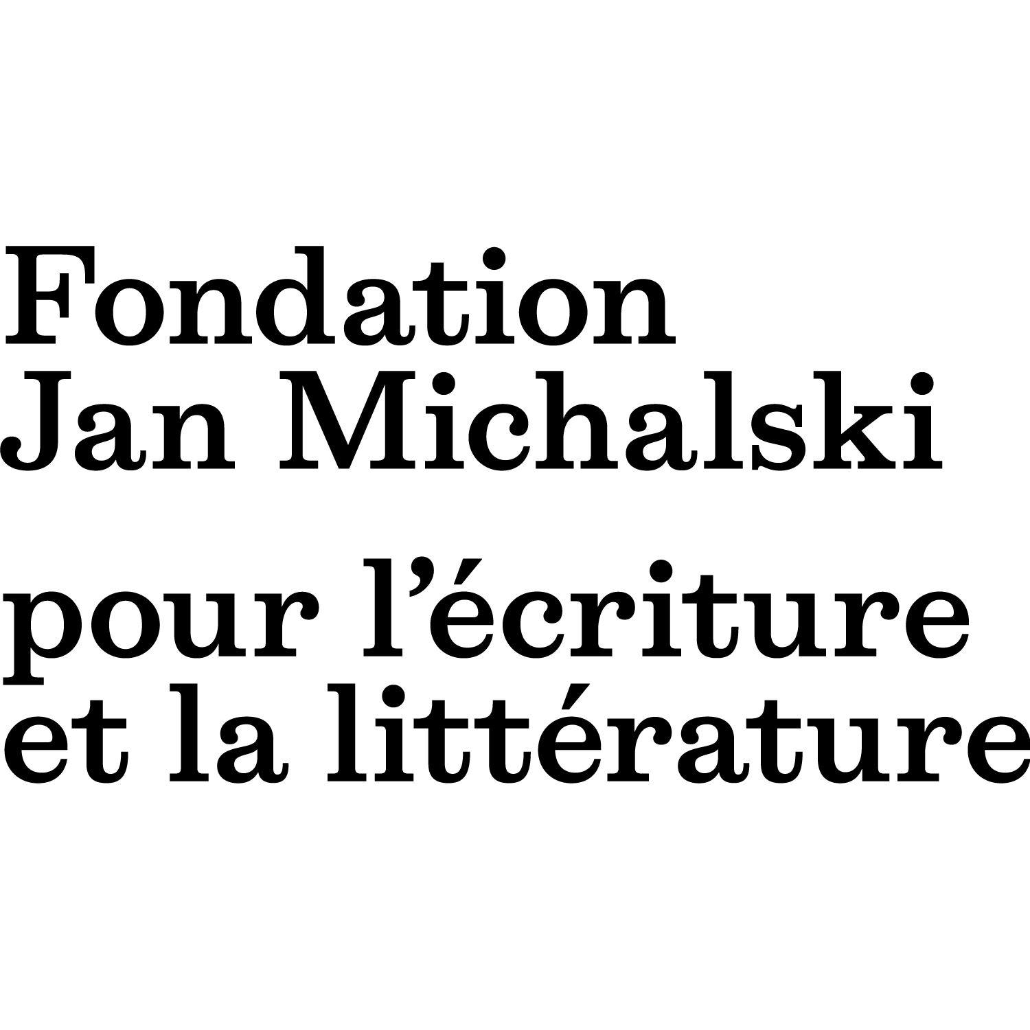 Fondation Jan Michalski pour l'écriture et la littérature Logo