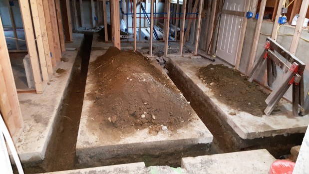 Adding two new bathrooms in basement. 