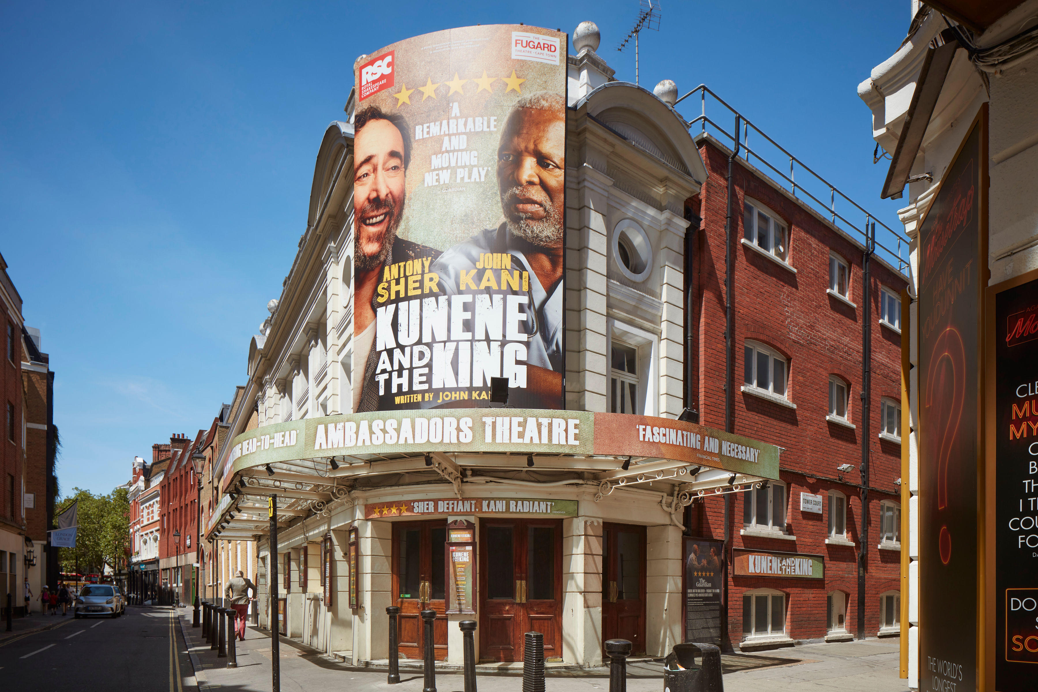 Main entrance to Ambassadors Theatre