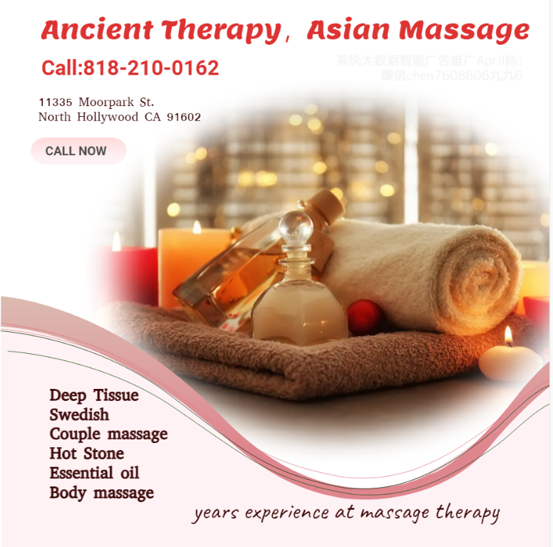 Our traditional full body massage in North Hollywood, CA 
includes a combination of different massage therapies like 
Swedish Massage, Deep Tissue, Sports Massage, Hot Oil Massage
at reasonable prices.