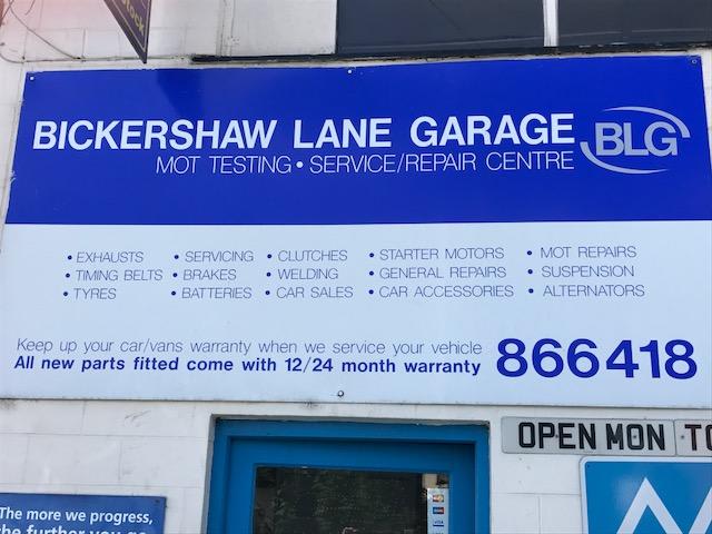 Bickershaw Lane Garage Mot Tyre & Service Centre Wigan 01942 866418