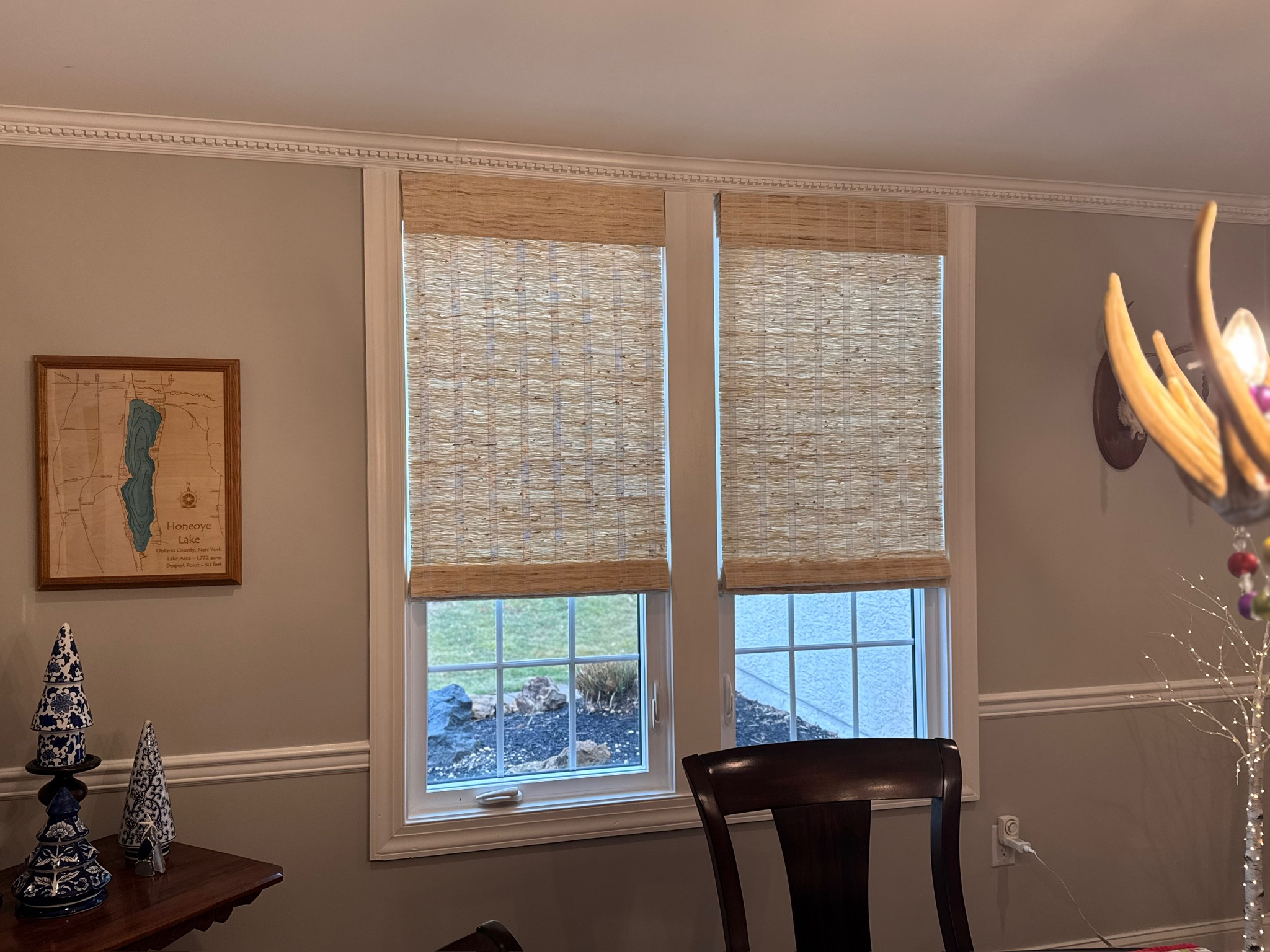 Bring a bit of nature indoors with woven wood shades.