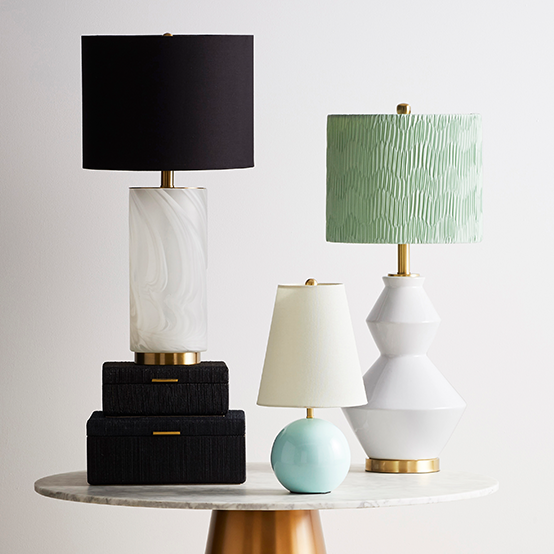 Colorful and sleek table lamps
