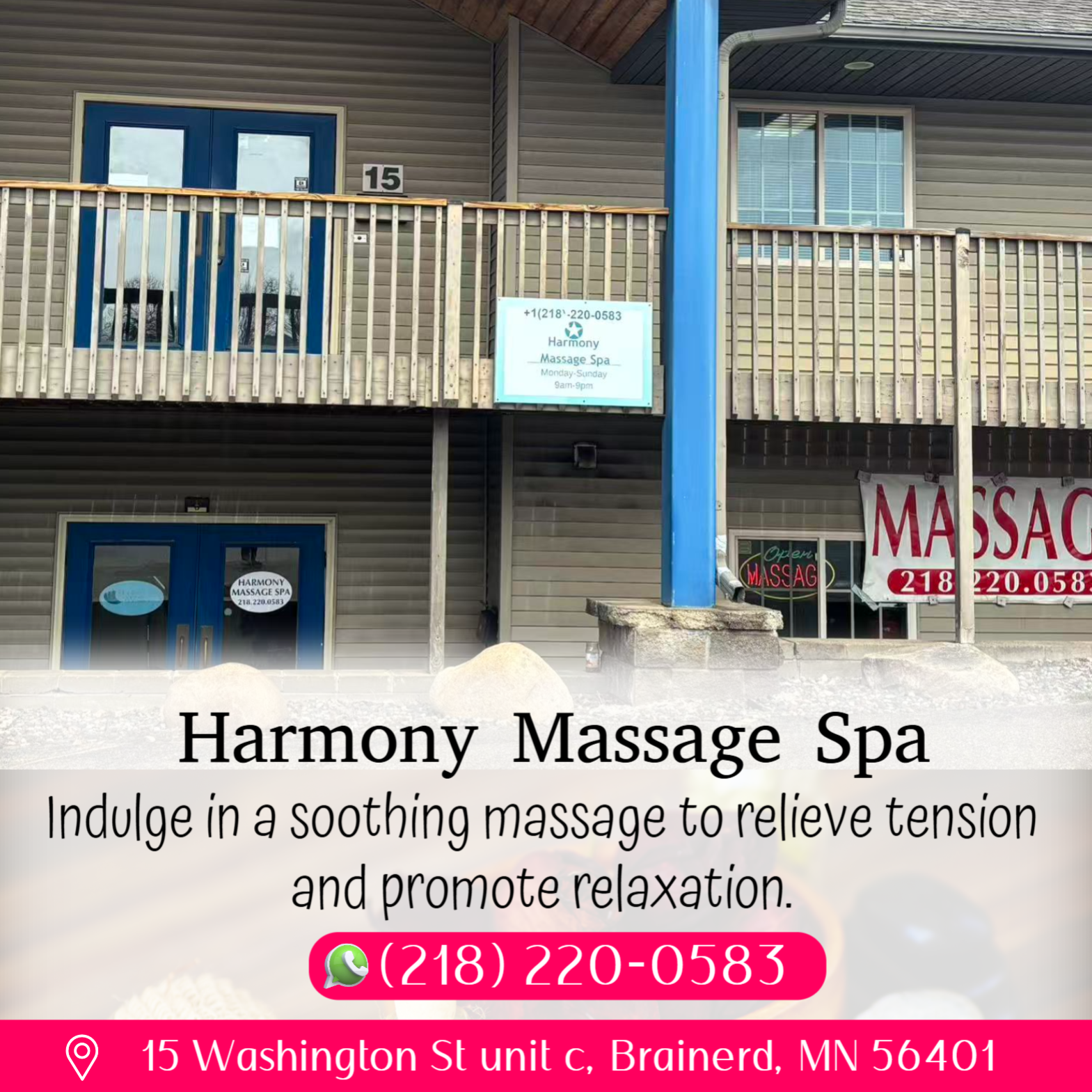Our traditional full body massage in Brainerd, MN
includes a combination of different massage therapies like 
Swedish Massage, Deep Tissue, Sports Massage, Hot Oil Massage
at reasonable prices.