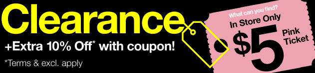 Clearance - 5$ pink ticket