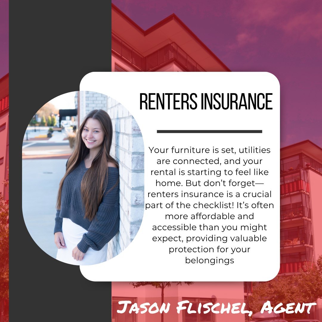 Once the furniture is set and the utilities are connected, the last piece of the rental checklist is insurance. Don’t forget to get renters insurance and provide security for your valuable belongings.