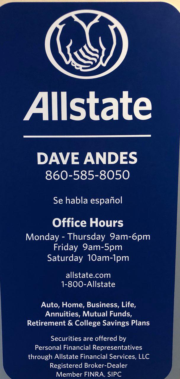 Dave Andes: Allstate Insurance Bristol (860)585-8050