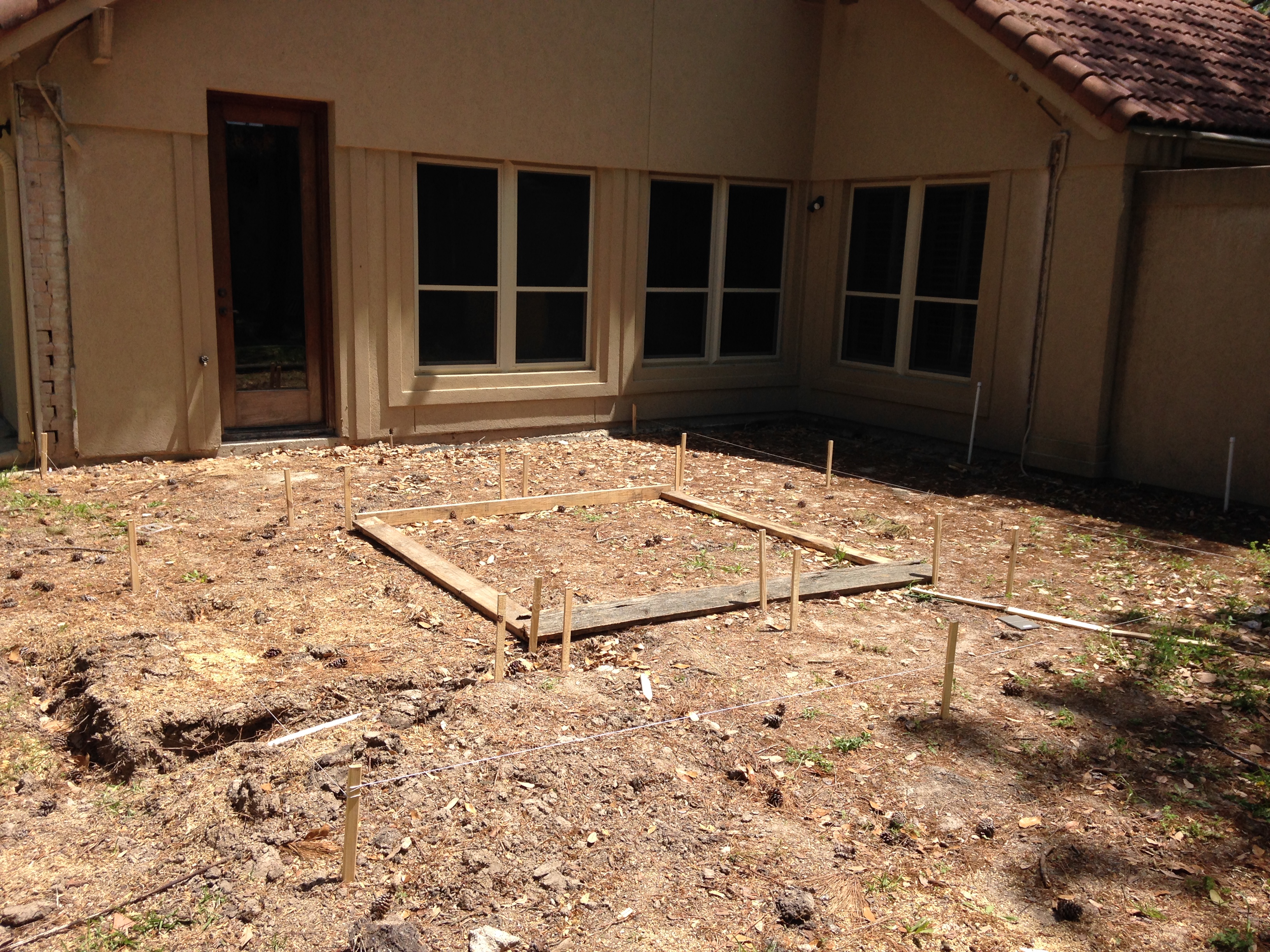 Breaking Ground on a vaulted hot tub installation