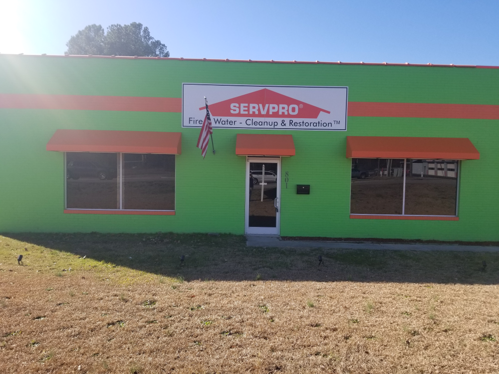 The front of our Servpro office and customer entrance.