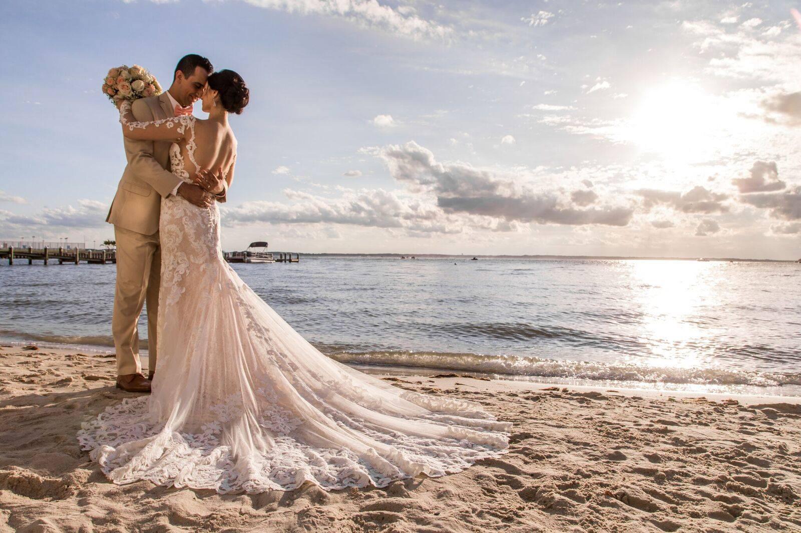 Barefoot Beach Bride Photo