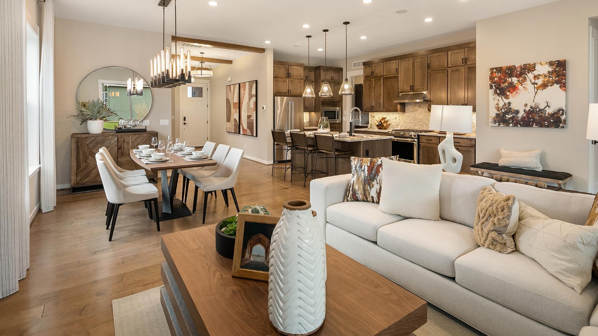 Open concept floor plan of the Ellipse home design