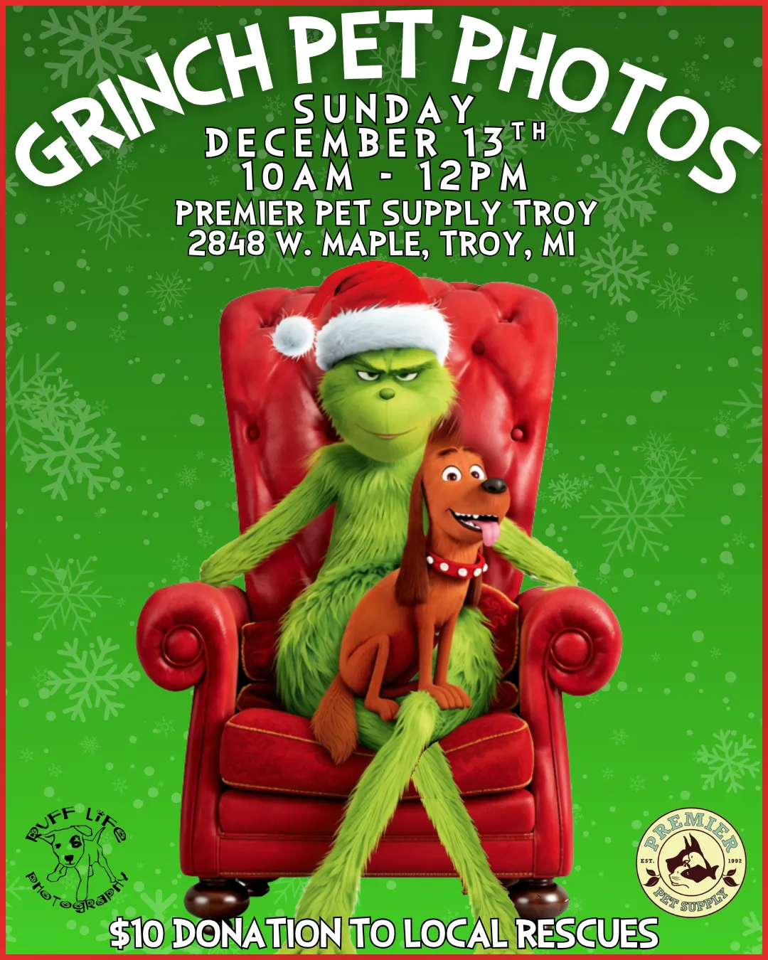 Image of Local Pet Event GRINCH PHOTOS W/ RUFF LIFE PHOTOGRAPHY | TROY Nearby