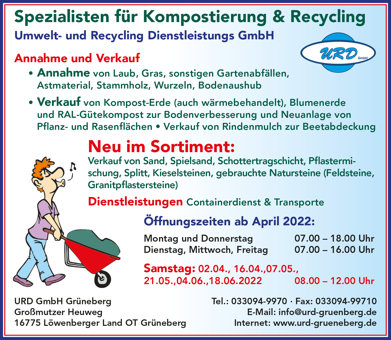 Kundenbild groß 16 URD Umwelt- und Recycling Dienstleistungs GmbH Grüneberg