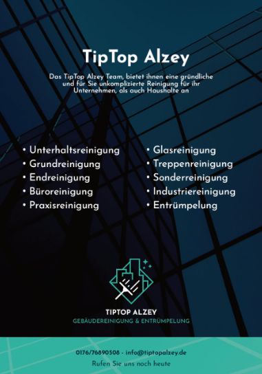 Logo TipTop Alzey / Gebäudereinigung, Entrümpelung