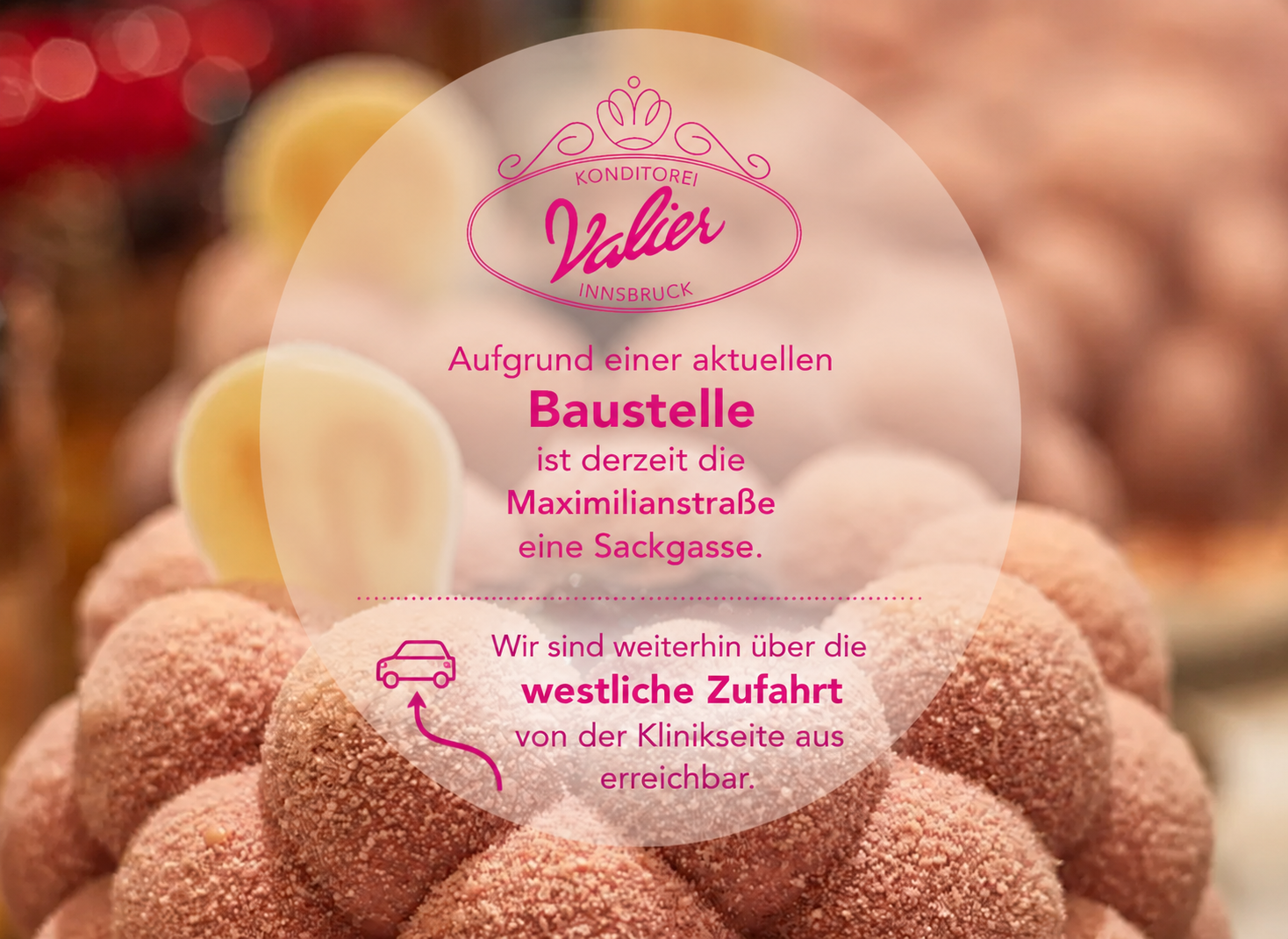 Bild zu Aufgrund einer aktuellen Baustelle ist derzeit die Maximilianstraße eine Sackgasse.