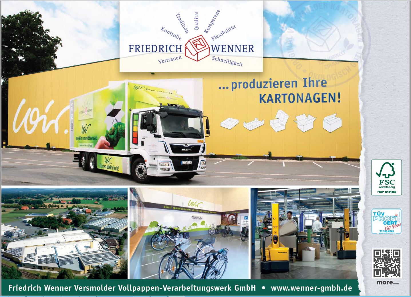 Friedrich Wenner Versmolder Vollpappen-Verarbeitungswerk GmbH, Im Industriegelände 29 in Versmold