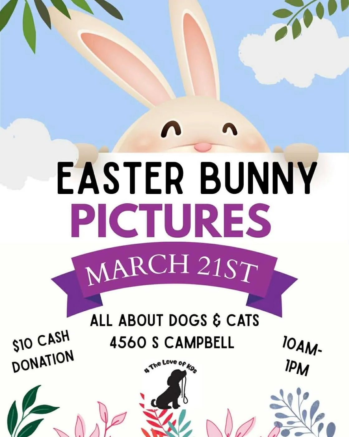 Image of Local Pet Event Pictures with the Easter Bunny Nearby