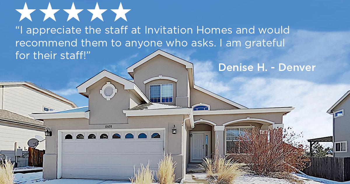 Review from Invitation Homes resident in Denver,