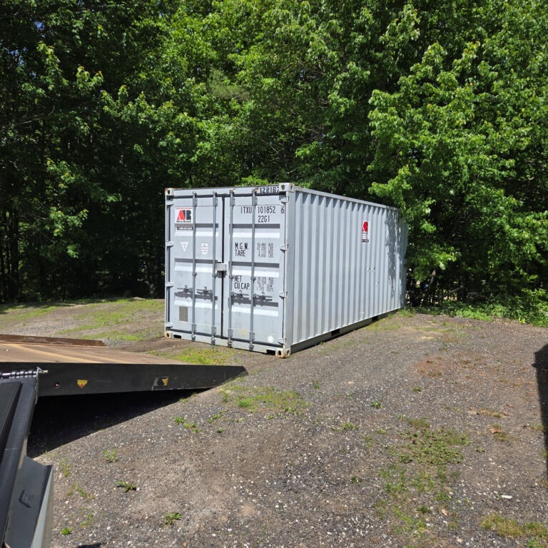 We delivered a 20ft storage container rental (TU 101852 / 2261) to a homeowner looking to convert th 