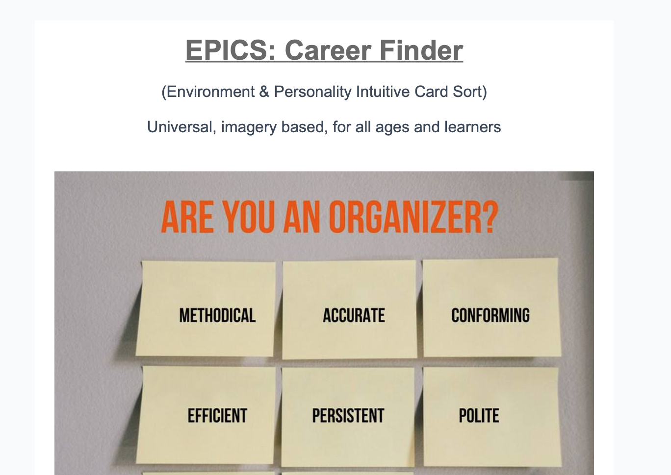 EPICS Career