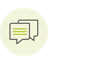 Overlapping speech bubble icon.