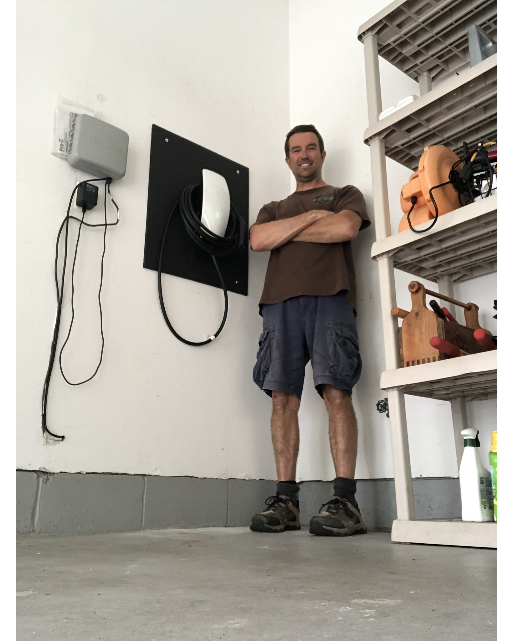 TWO Electrical Contracting installed a Tesla Wall Connector Auto Charging Station. Dedicated 240 volt 50 amp electrical circuit.