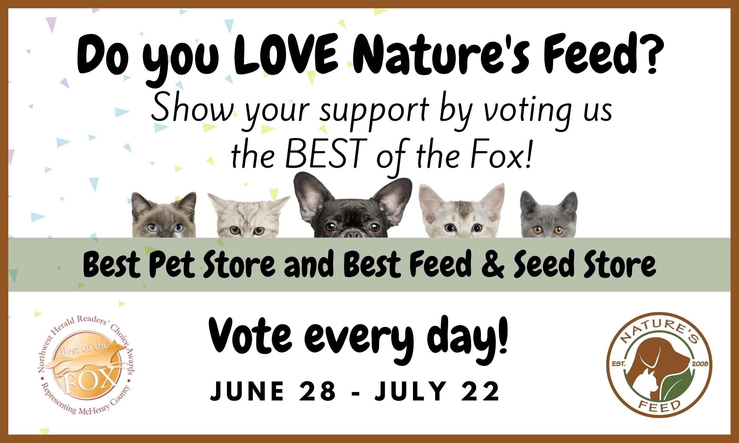 Pet Food Supply Store Spring Grove IL Nature's Feed