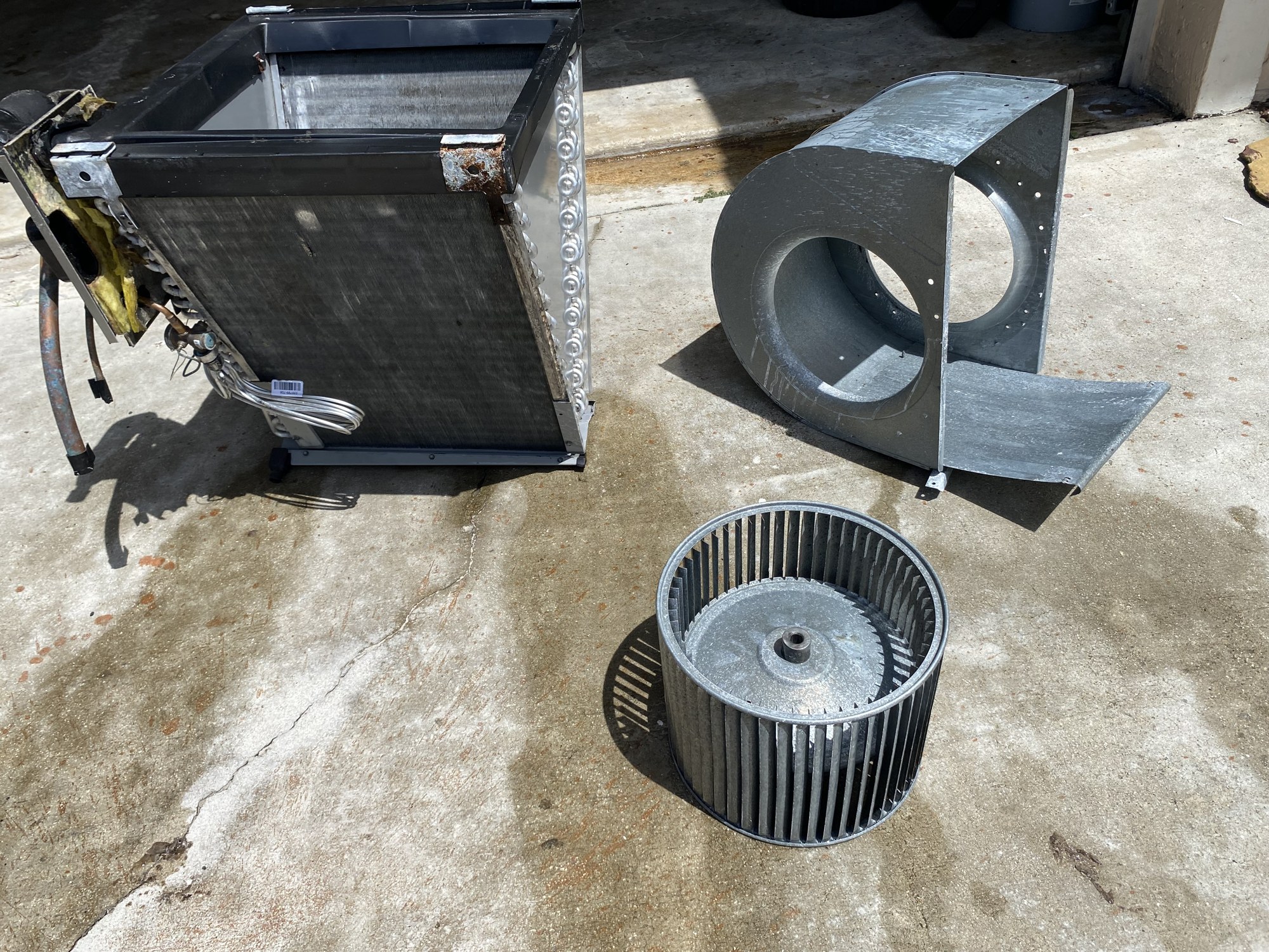 Air handler blower assembly repair and maintenance by Tri-County HVAC for reliable airflow and cooling performance in South Florida.