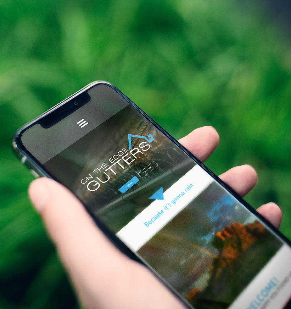 iPhone Mockup of website design