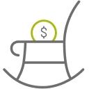Rocking chair icon.