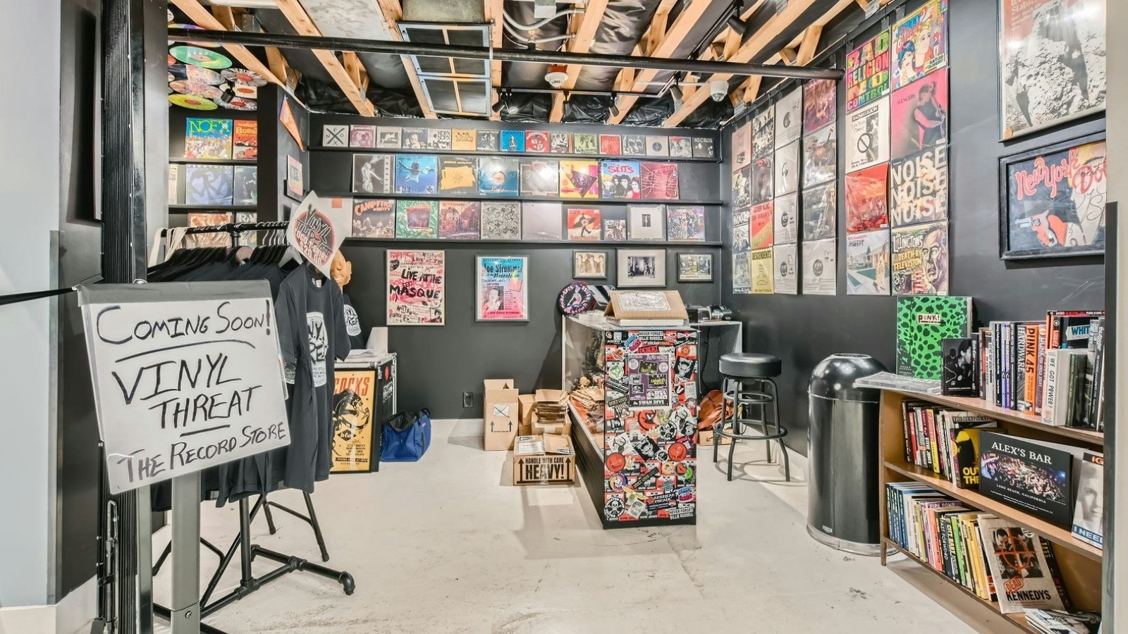 Vinyl Threat features underground record shopping, exclusive vinyl selections, and collectible music marketplaces.