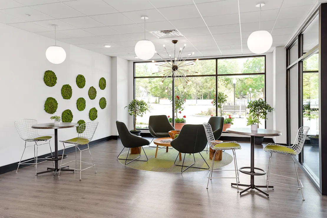 Community space with window view