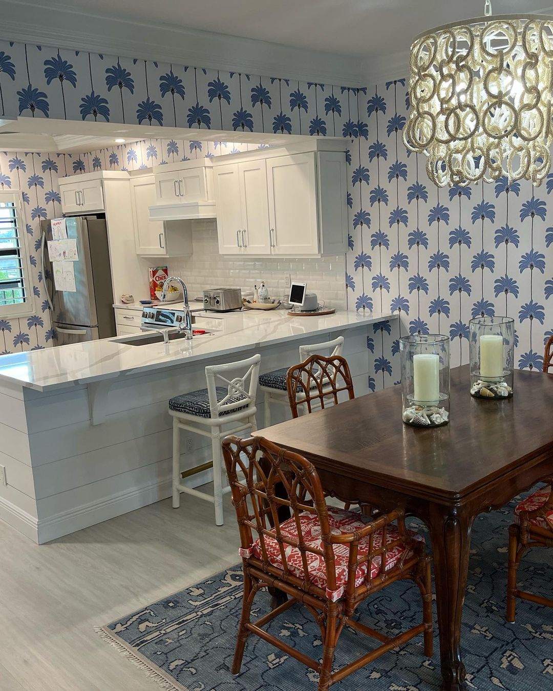 Luxury wallpaper installation in Jupiter, New Jersey by Precise Wallpaper Installation.