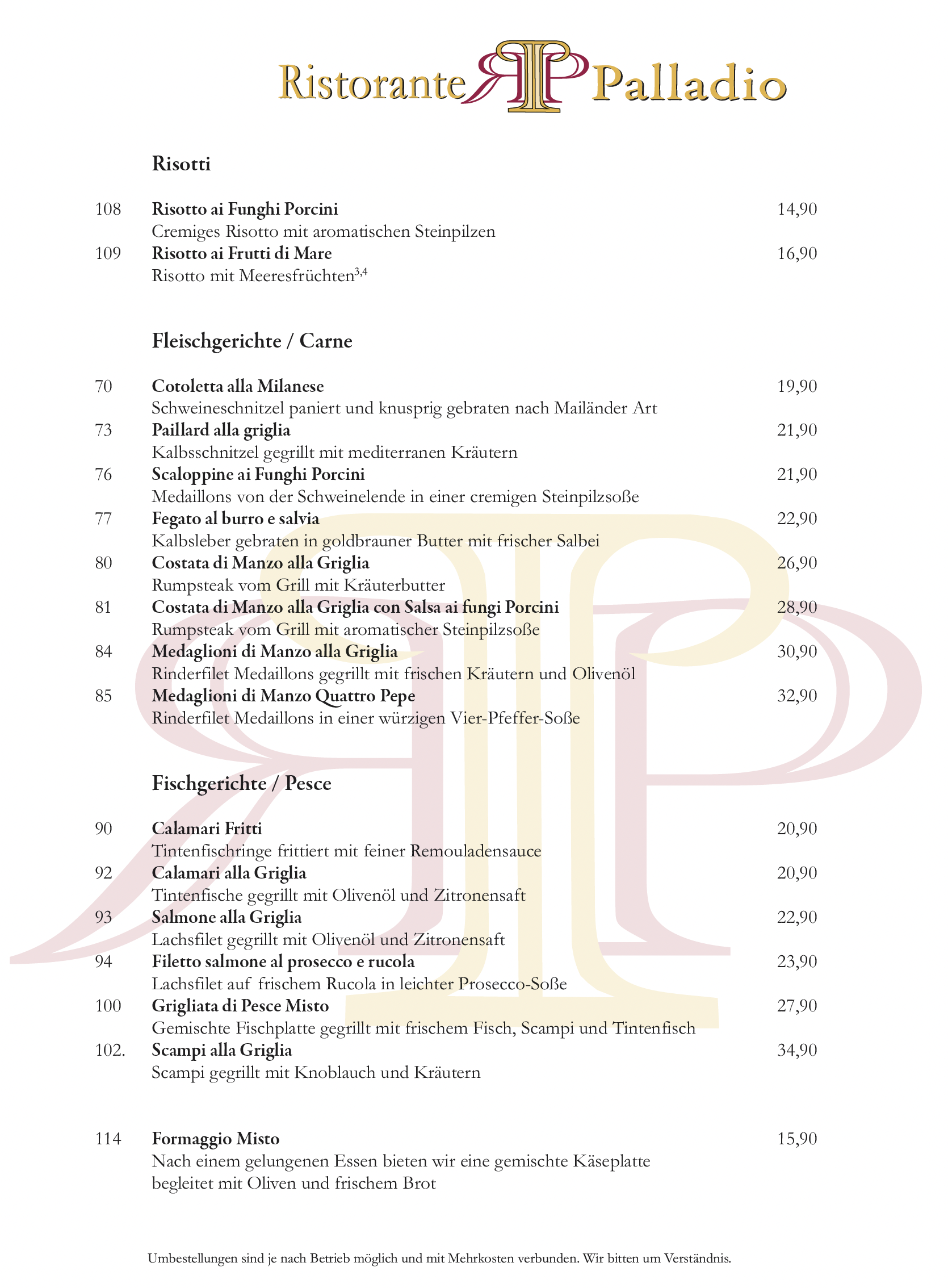 Bilder Ristorante Palladio