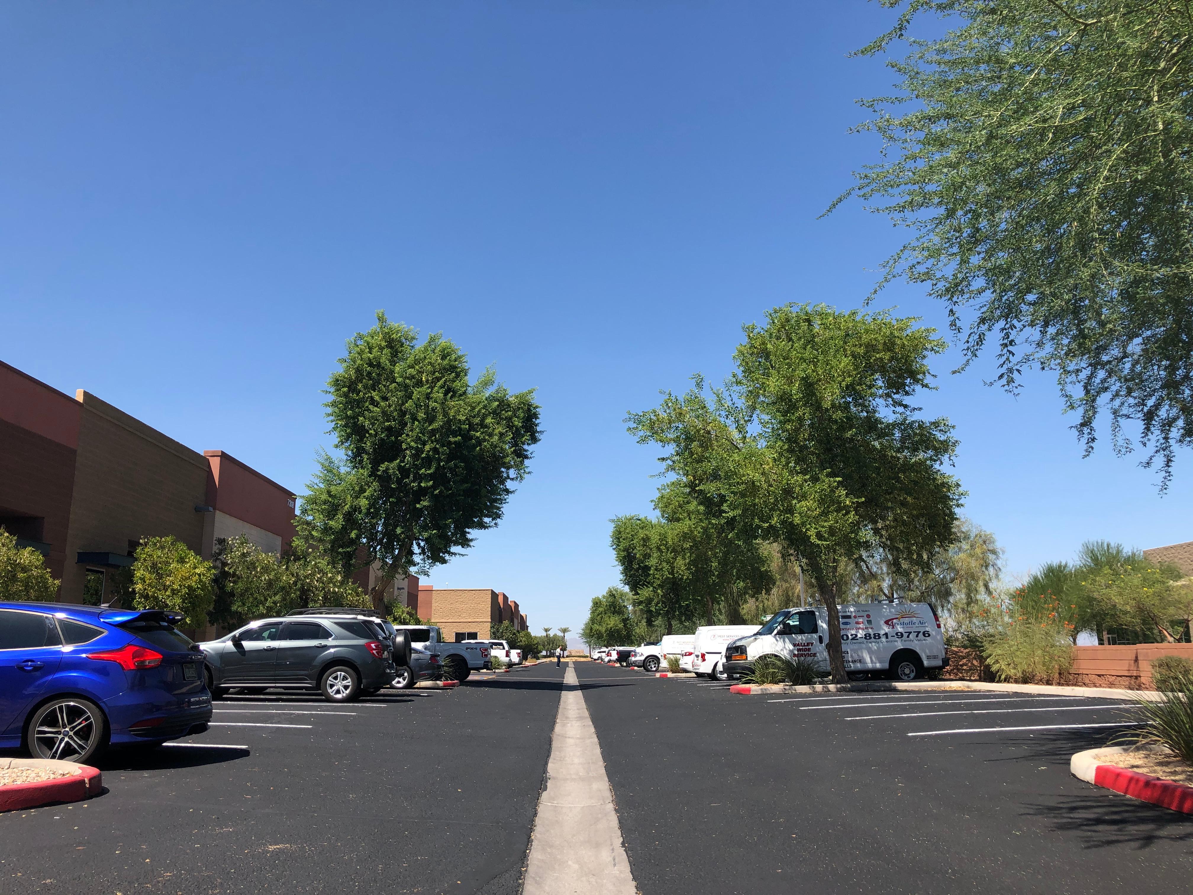 Commercial pavement maintenance overlay project/Mesa, AZ/Call today to schedule an evaluation of your property