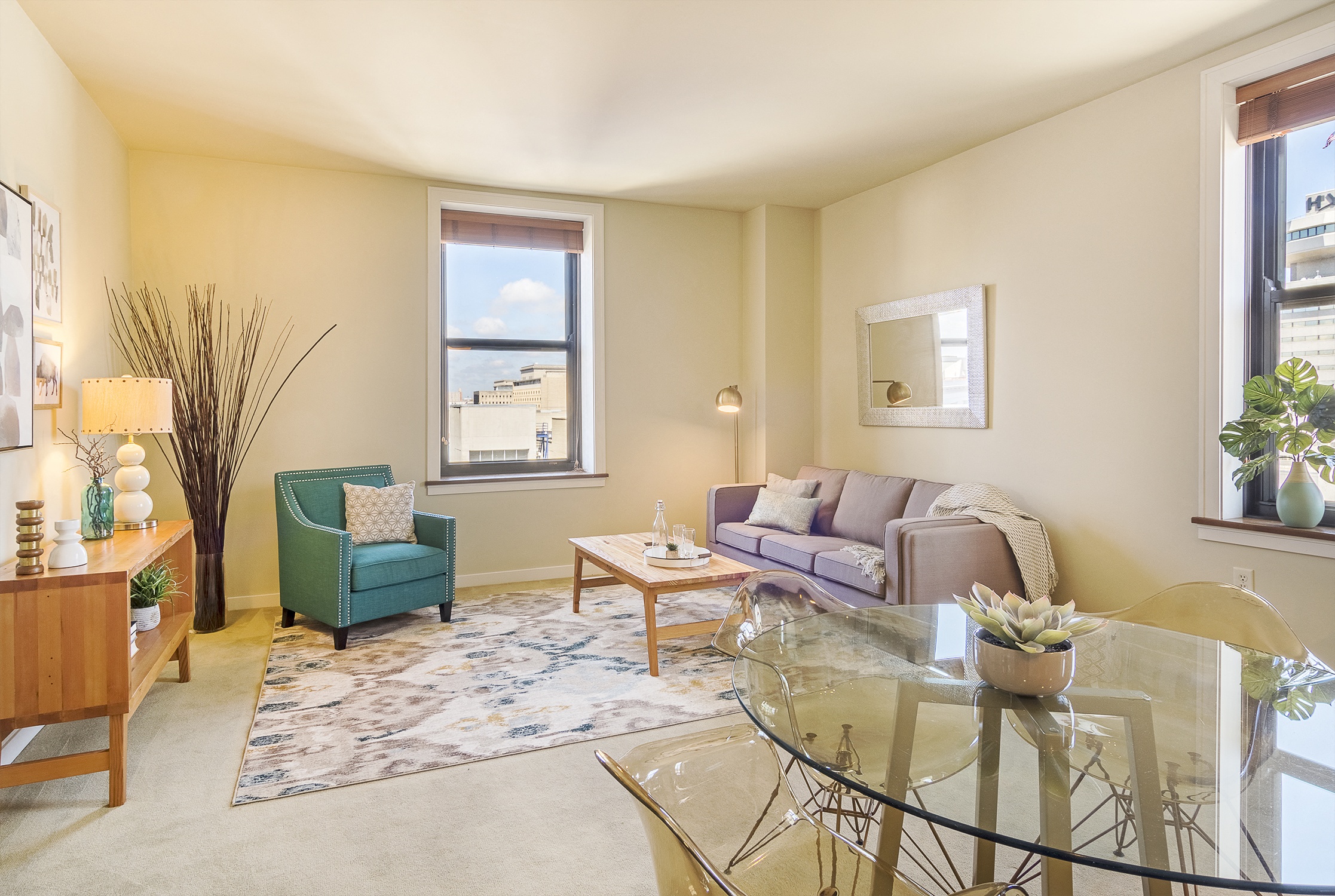 Warm Living And Dining Room 
